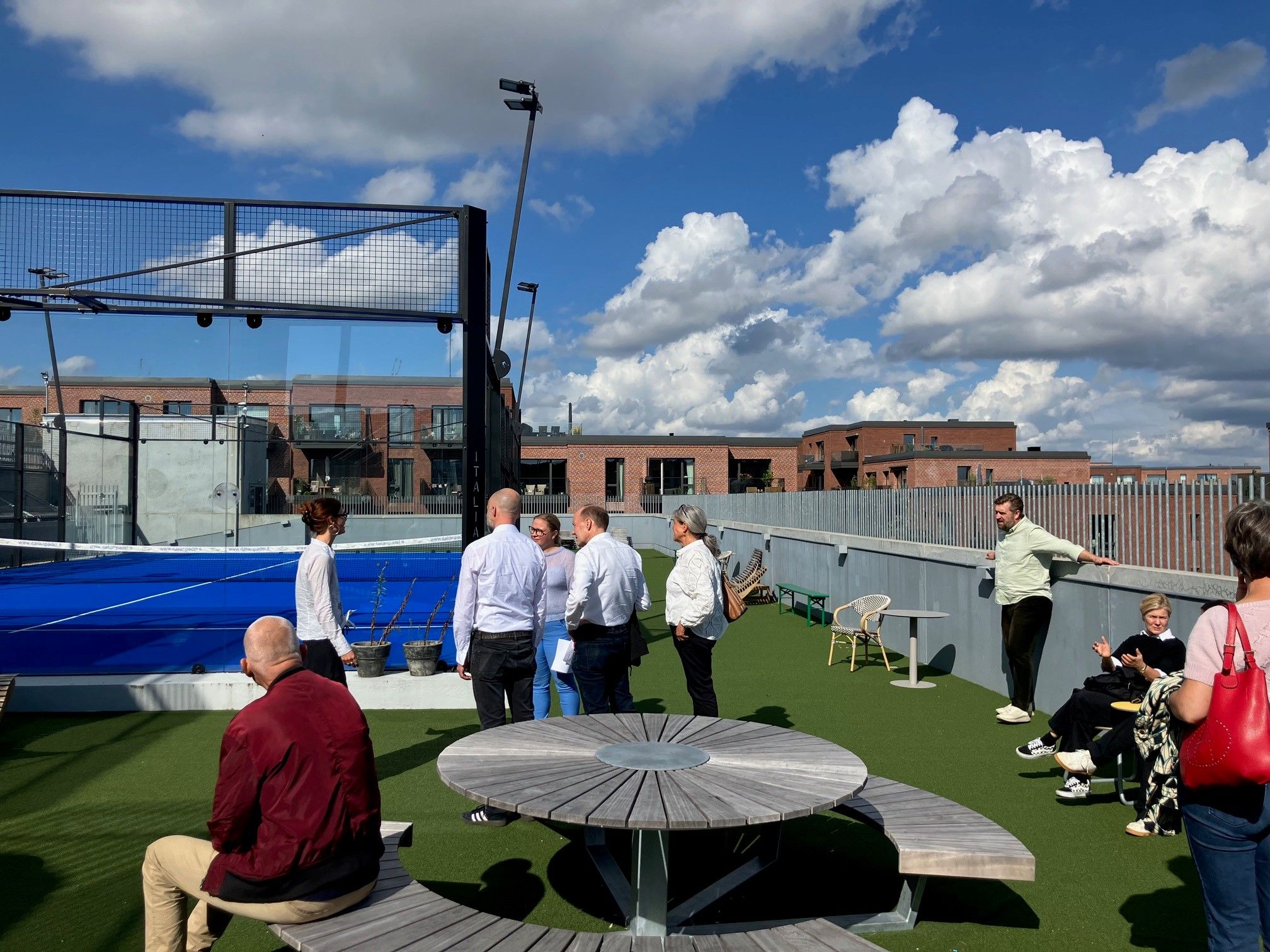 Besøg på taget af Norhus i Nordhavnen